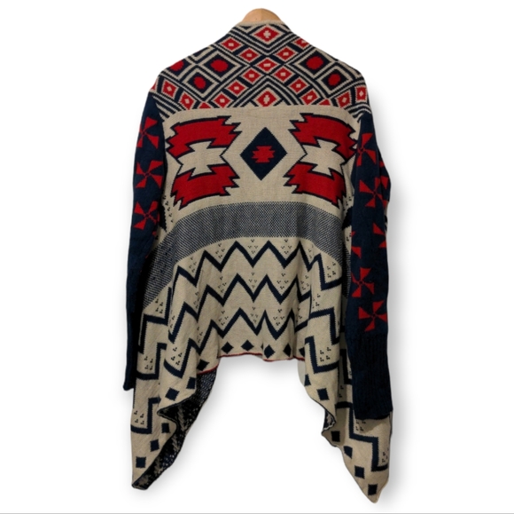 Shein Blue and Red Cardigan Size Large - Picture 1 of 2